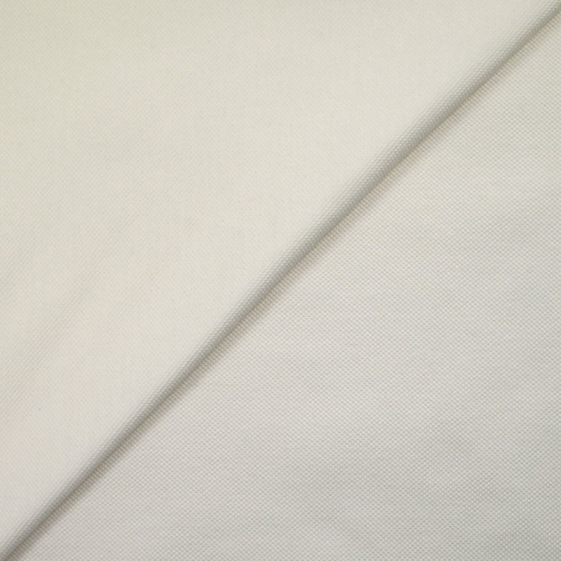 Maille polo coton fine blanc