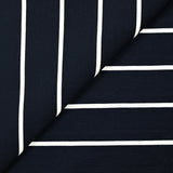 Maille polo coton fine rayée fond bleu marine