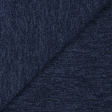 Maille polyester chinée bleu foncé