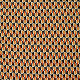 Maille polyester imprimée camel fond noir