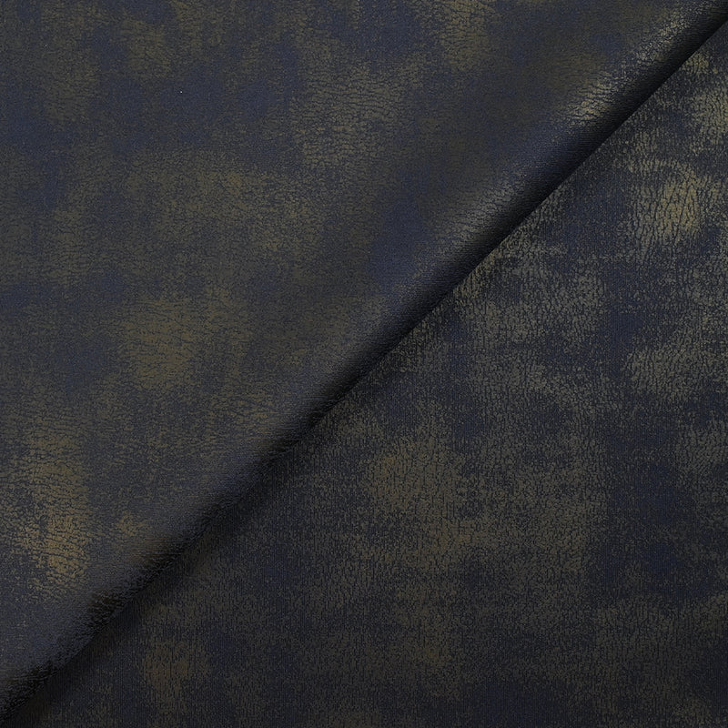 Maille polyester imprimée marbré fond bleu nuit