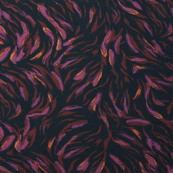 Maille polyester imprimée superflu magenta et brique