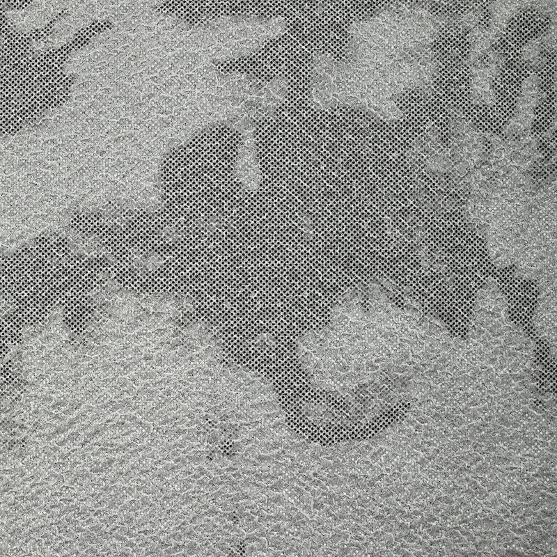 Maille texturée imprimée terre en pointillé fond gris