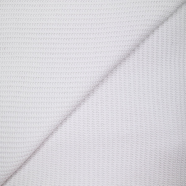 Maille tricot polycoton blanche