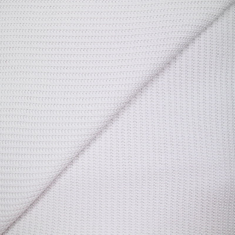 Maille tricot polycoton blanche
