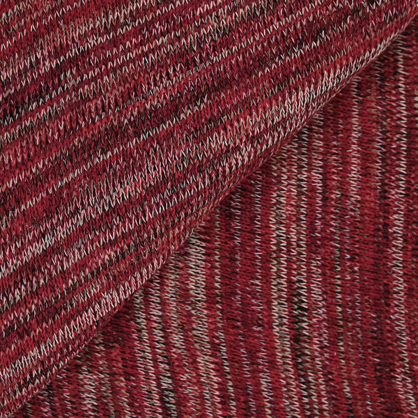 Maille tricot polycoton rayé rouge