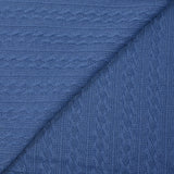 Maille tricot torsade Léonie bleu barbeau