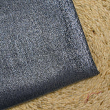 Maille viscose lurex argent fond bleu