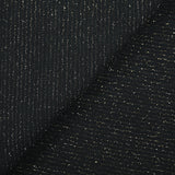 Maille viscose lurex doré fond noir