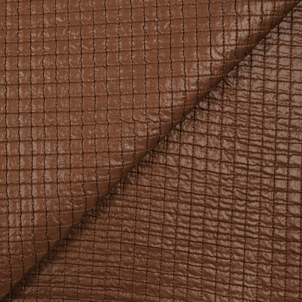 Matelassé à carreaux marron