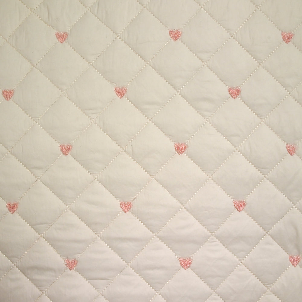 Lot De 2 Coupons Tissu Chouettes Hiboux & Petits Coeurs Roses - Coton, Made In France