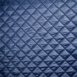 Matelassé polyester carreaux bleu marine