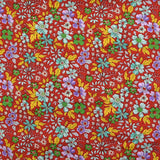 Microfibre imprimée Amanda fond rouge