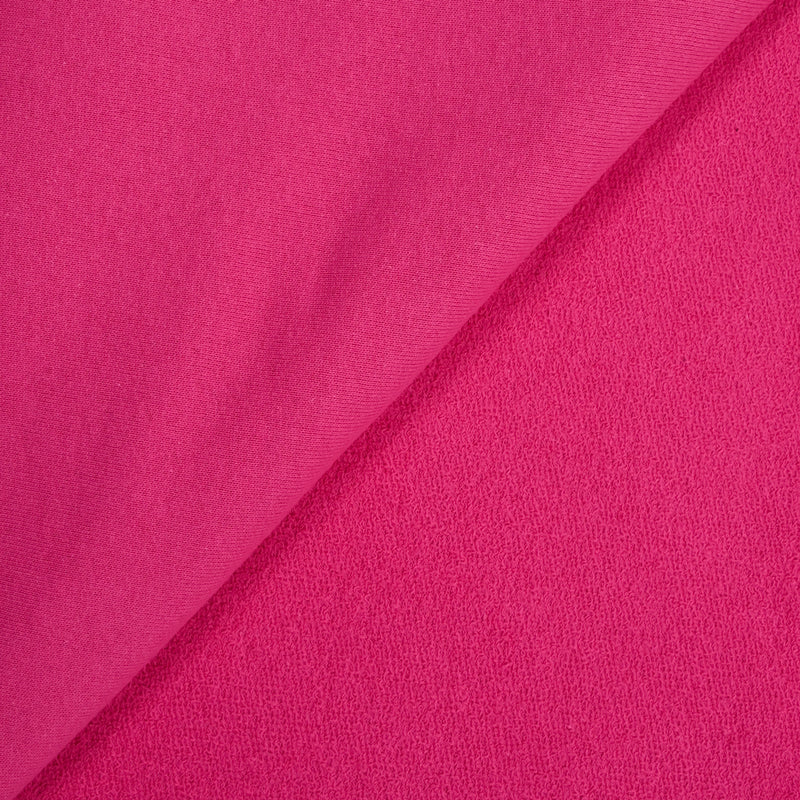 Molleton de coton french terry fuchsia
