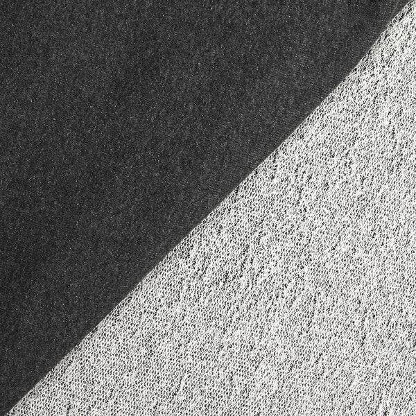 Molleton de coton french terry gris foncé