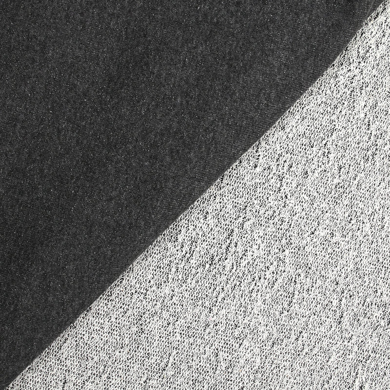 Molleton de coton french terry gris foncé