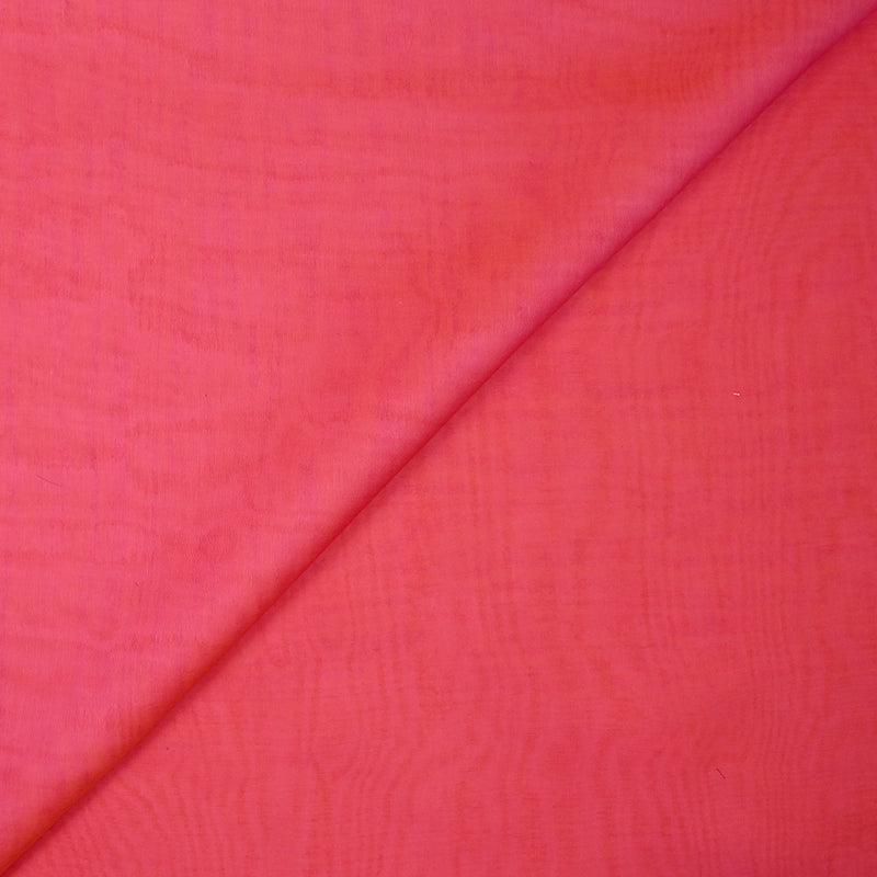 Mousseline 100% soie unie rose changeant orange