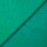 Mousseline 100% soie unie turquoise changeant vert