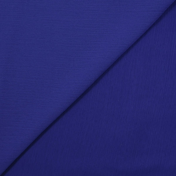 Mousseline crinkle bleu roi