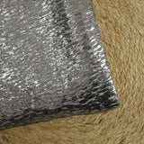 Mousseline de soie lancé découpé argent
