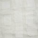 Mousseline dévorée à empiècements blanc