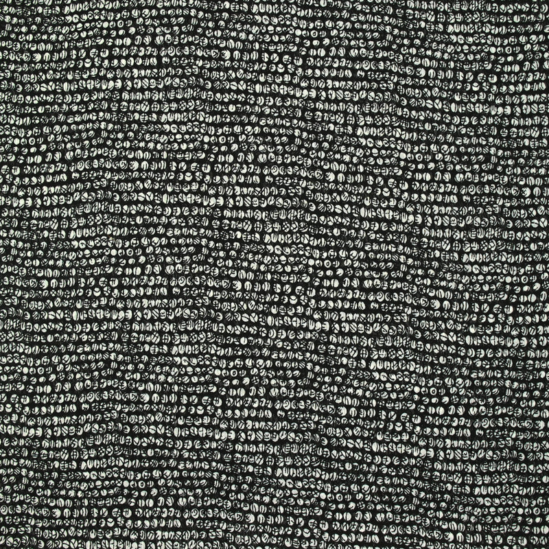 Mousseline imprimée à pois graphique fond noir
