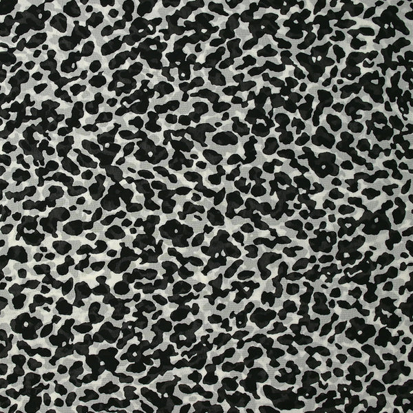 Mousseline imprimée animosité fond blanc