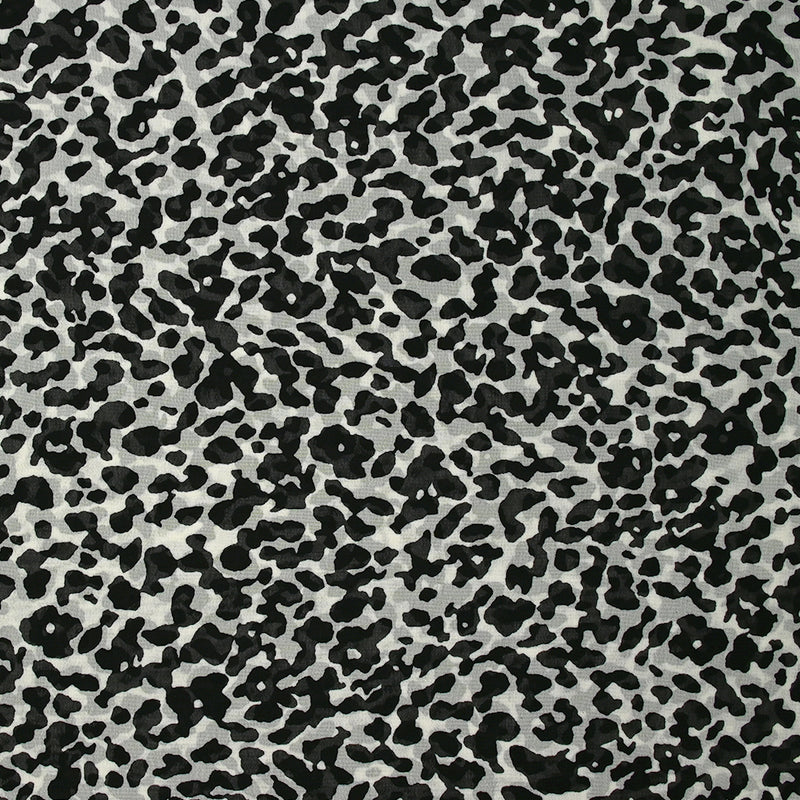 Mousseline imprimée animosité fond blanc