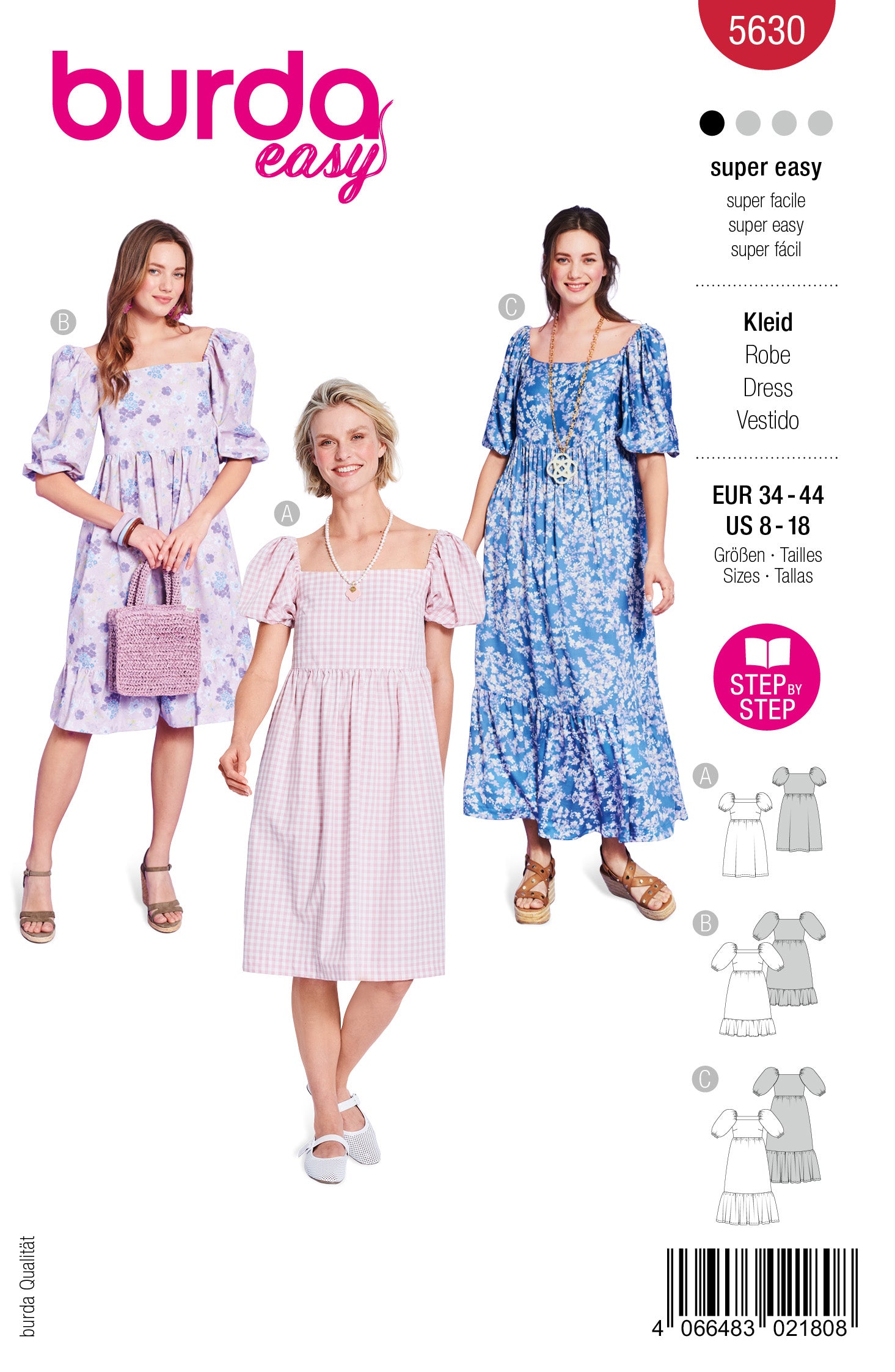 Patron Burda n°5630 : Robe – Les Coupons de Saint-Pierre