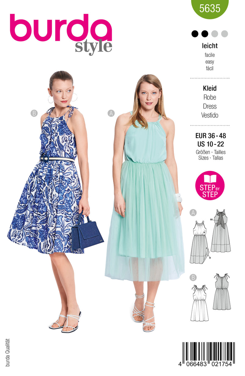 Burda Robe Pattern Patron Burda n°5635 : Robe – Les Coupons de Saint-Pierre