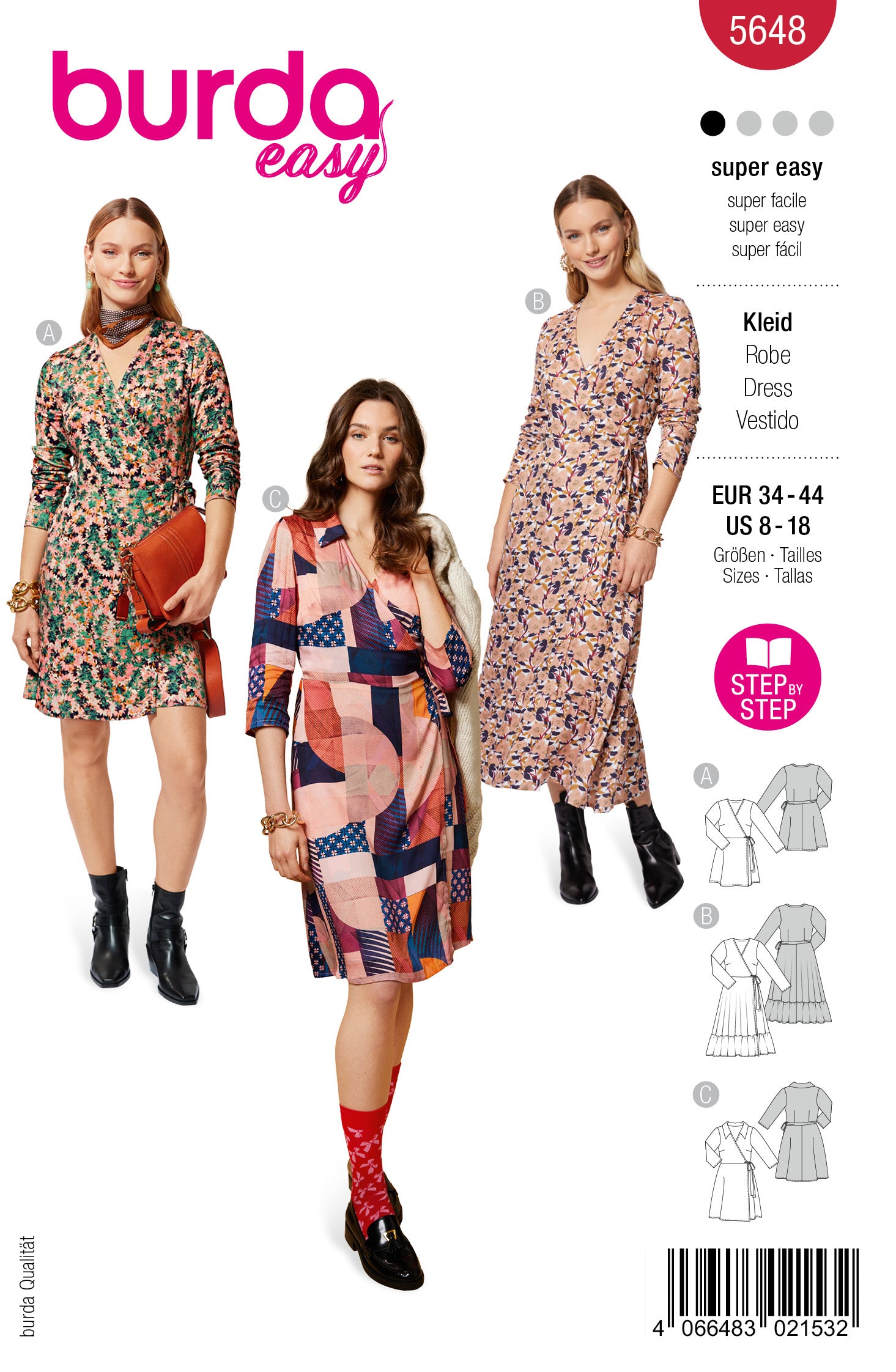 Burda Robe Pattern Patron Burda n°5648 : Robe – Les Coupons de Saint-Pierre