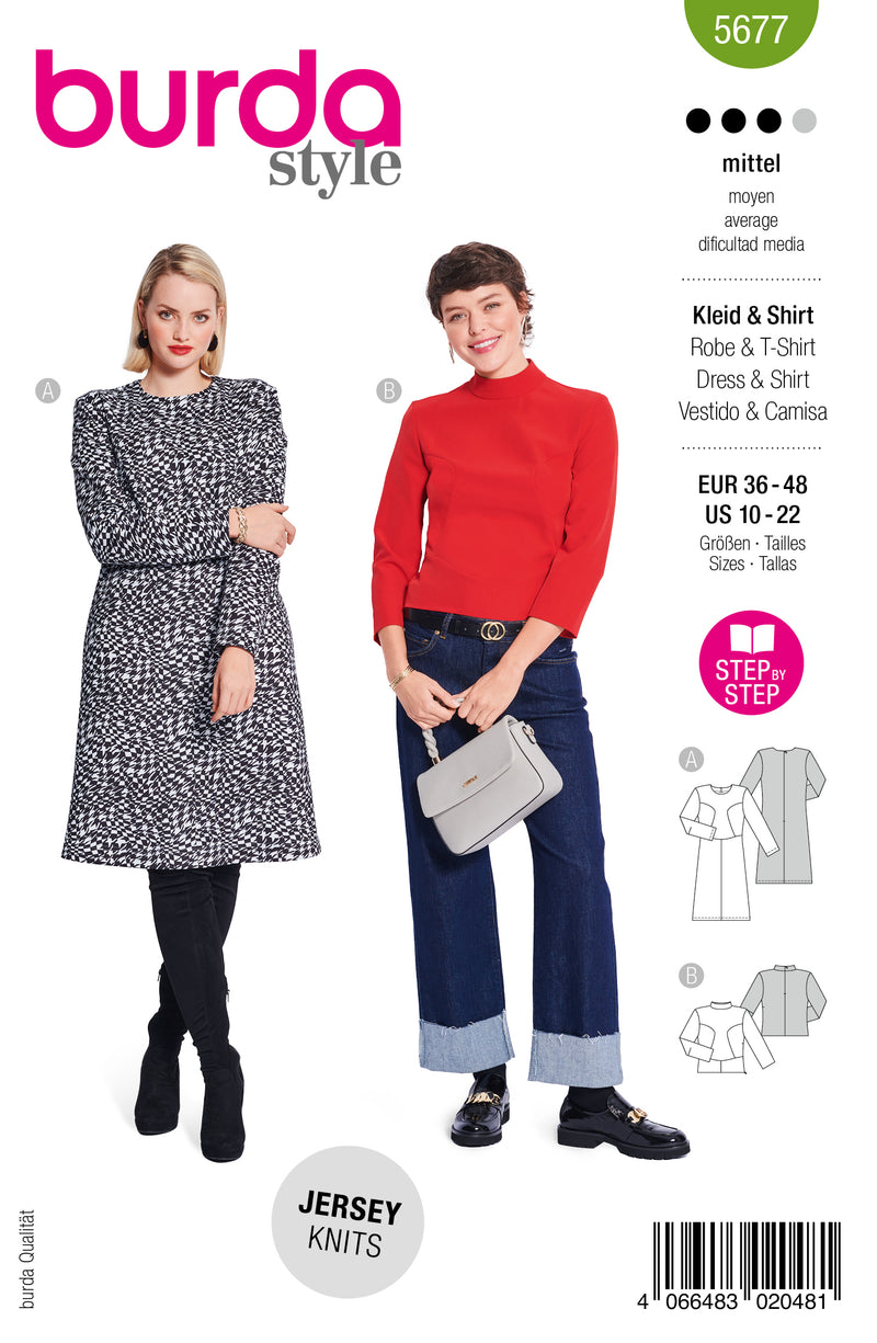 Patron Burda n°5677 : Robe & T-shirt