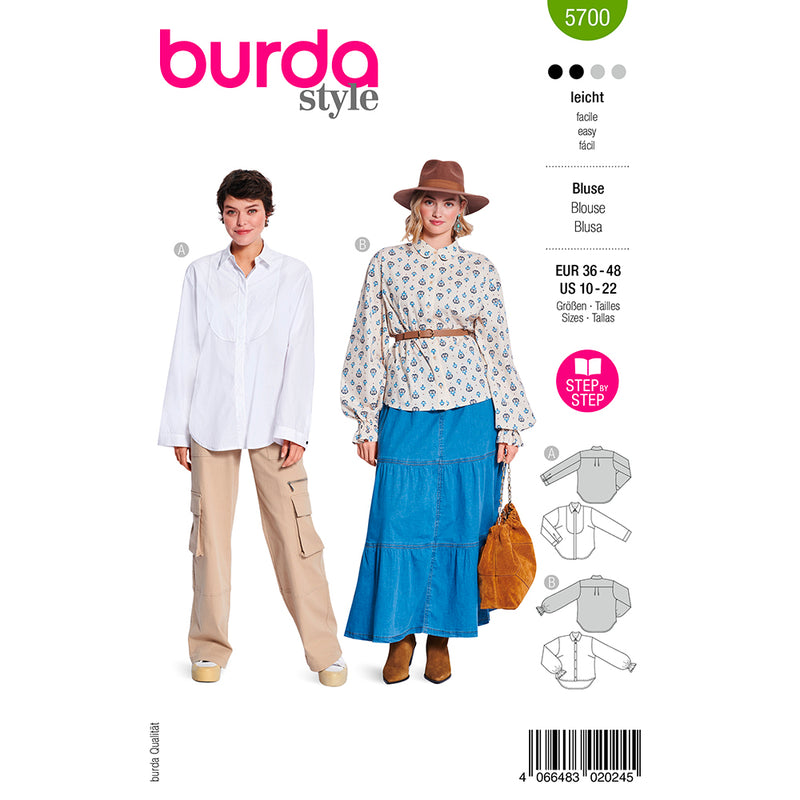Patron Burda n°5700 : Blouse