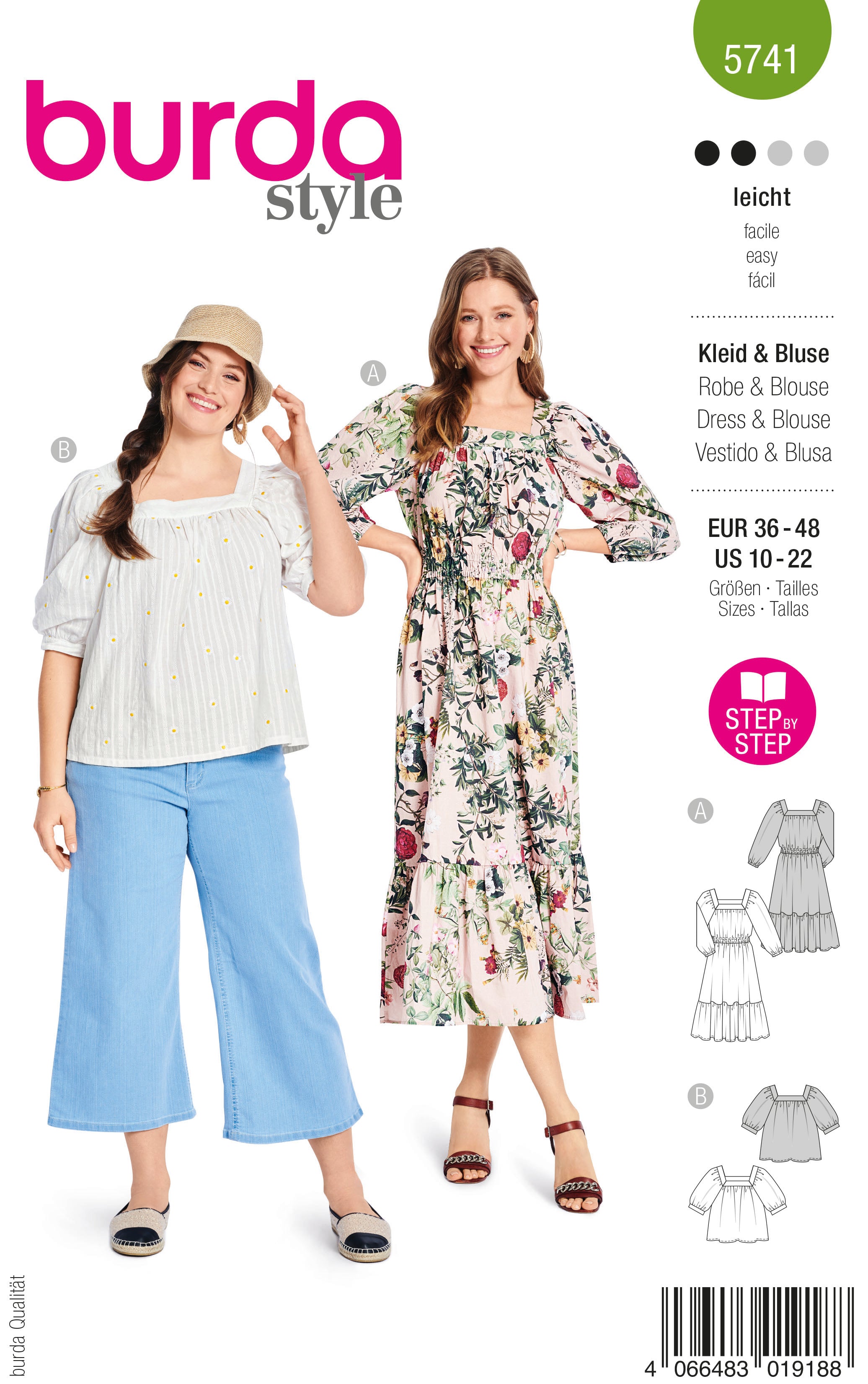 Patron Burda n°5741 : Robe & Blouse – Les Coupons de Saint-Pierre