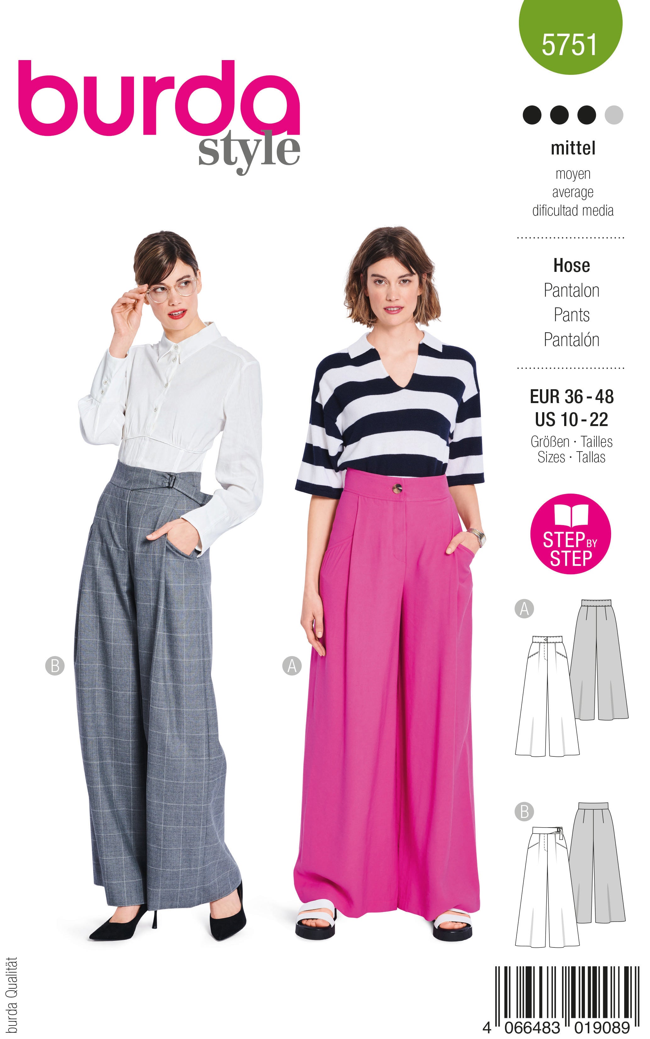 Patron Collection Patron Burda n°5751 : Pantalon – Les Coupons de Saint-Pierre