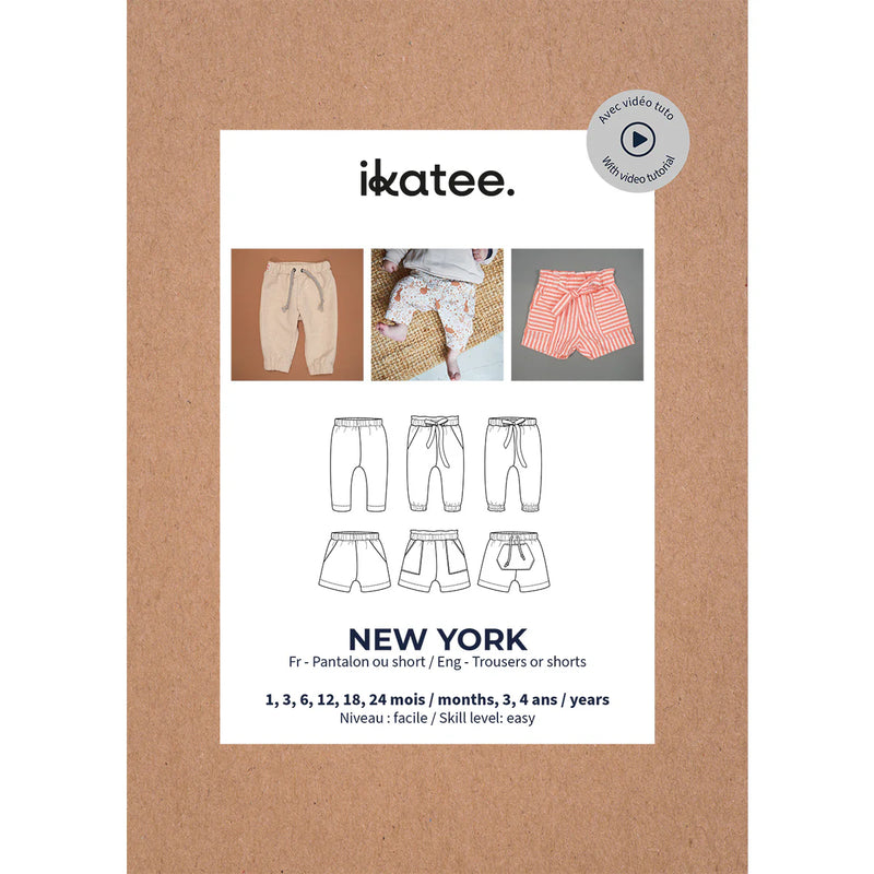 Patron de Couture Enfant pantalon ou Short NEW YORK