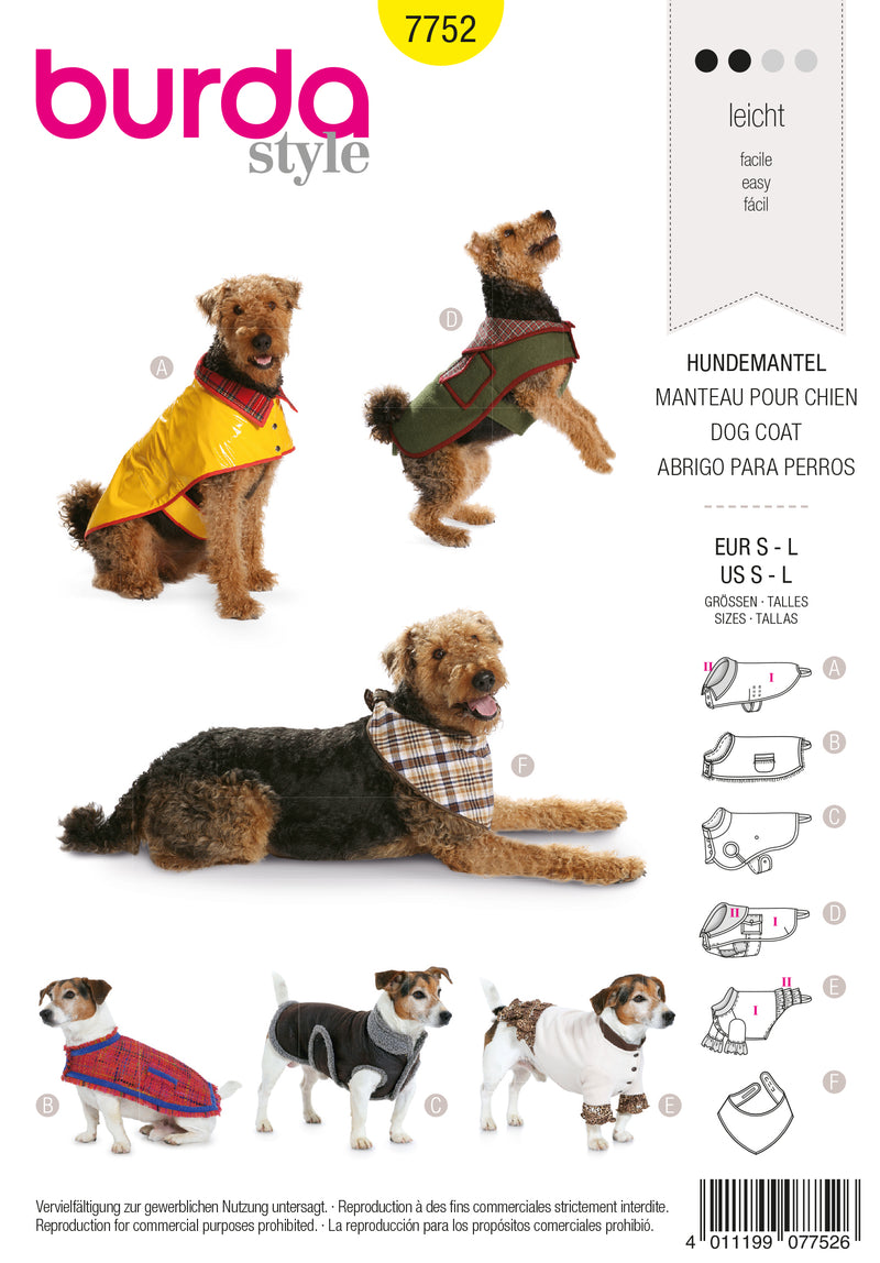 Patron n°7752 : Manteau pour chien