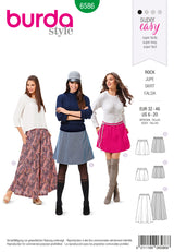 Patron N°6586 Burda : Jupe de mini à maxi