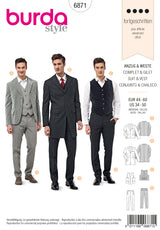 Patron n ° 6871: Costume and jacket for men