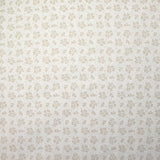 Piqué de coton imprimé brindille dans le vent beige fond blanc