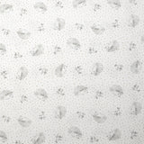 Piqué de coton imprimé hérisson et pois bleu fond blanc