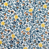 Polaire doudou imprimée léopard jaune et bleu glacier