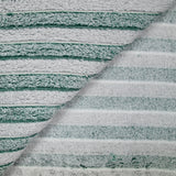 Polaire doudou rayé vert bouteille et gris neige