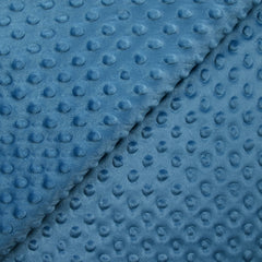 Polaire minky relief bleu barbeau