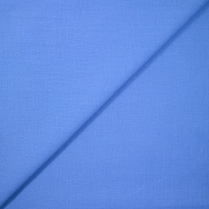 Polycoton fin bleu barbeau