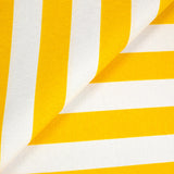 Polycoton imprimé rayé jaune et blanc