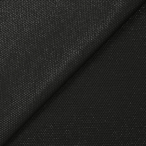 Polycoton Lurex texturé noir