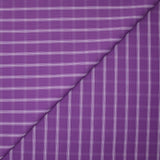 Polycoton tissé-teint à carreaux écru fond violet améthyste