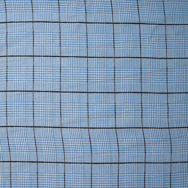 
Polyester fin imprimé prince de Galles bleu
