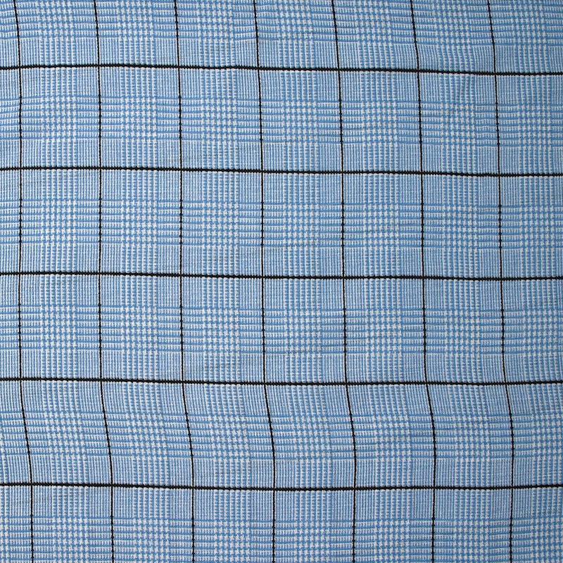 
Polyester fin imprimé prince de Galles bleu
